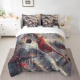 thumbnail image 3 of YST 7Pcs Cardinal Bedding Sets for Kids Teens Adults 3D Birds Print Comforter Set,Winter Pine Tree Comforter Sets Full Natural Animal Landscape Bed In A Bag Christmas Pillow Covers, 3 of 5