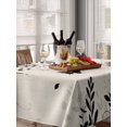 thumbnail image 6 of Spring Botanical Table Cloth, Waterproof Tablecloth for Rectangle Tables, Black Eucalyptus Butterfly Rustic Reusable Washable Fabric Table Cover for Restaurant Kitchen Dining Tables 60"x102", 6 of 9