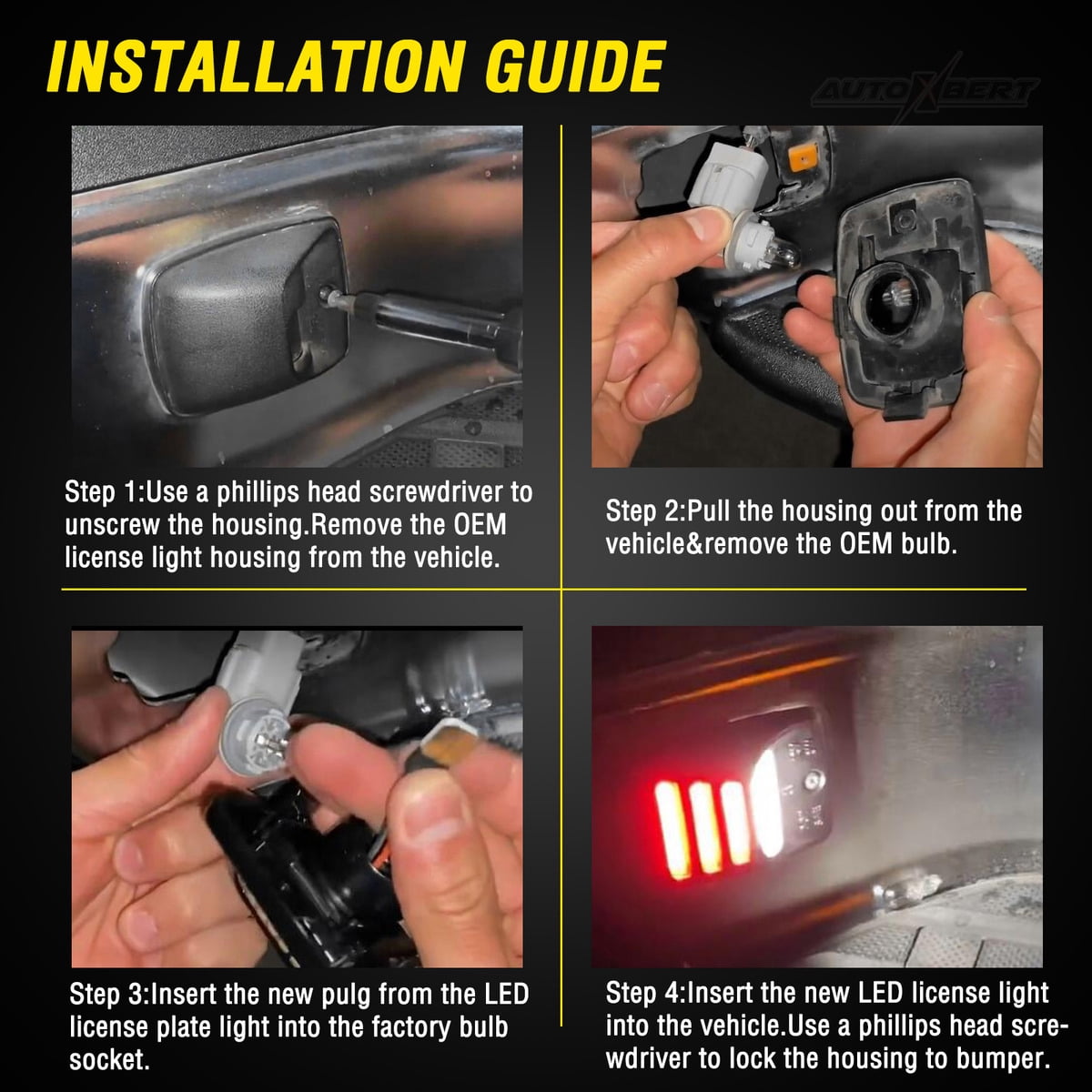 Applicable to License Plate Lights for Toyota Tacoma 05-15 Tundra 00-13