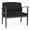 Castillo Black, variant on Amherst Steel Reception Waiting Bariatric Chair / Charcoal Steel / Navy Blue