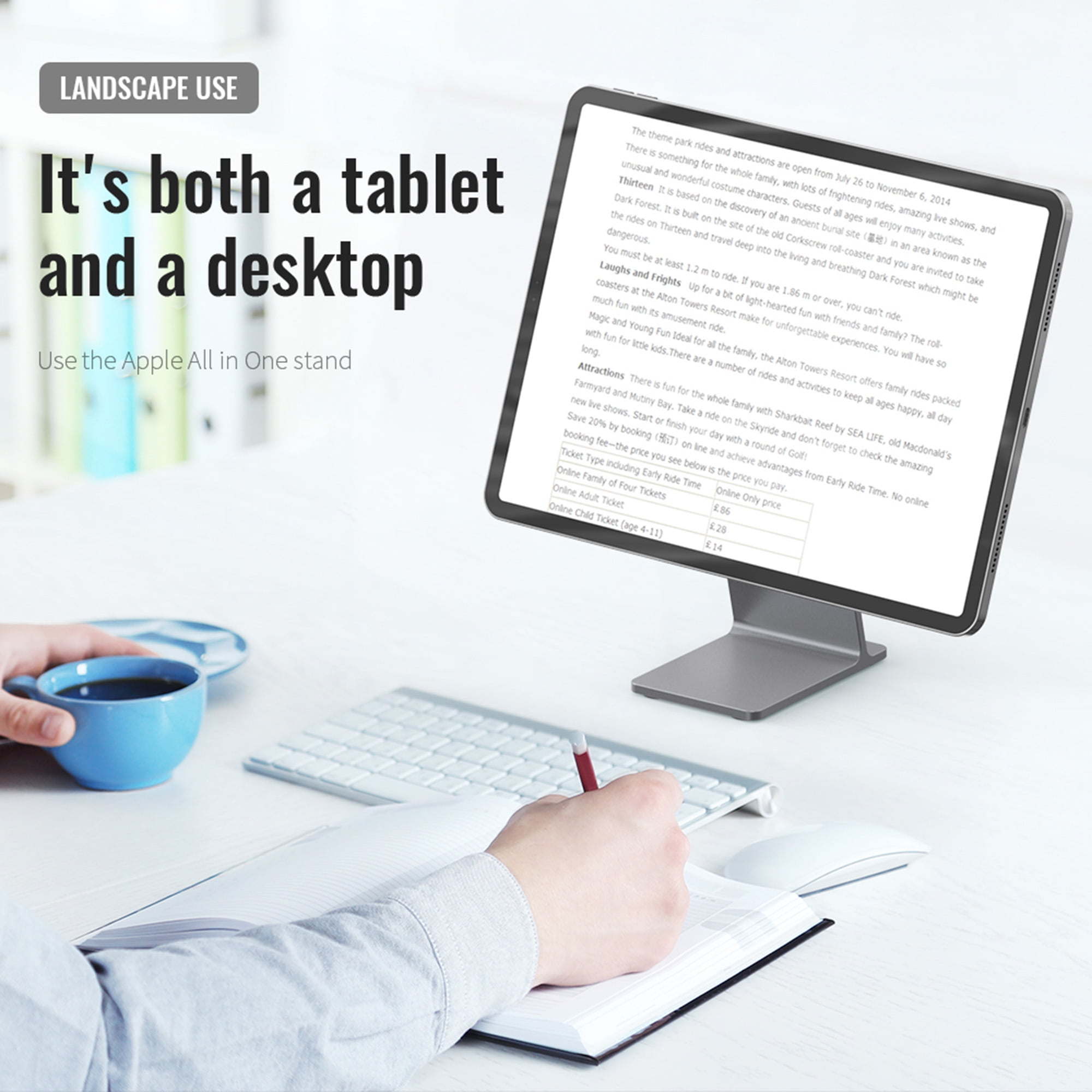 Dteck Magnetic Phone Stand, Adjustable Sturdy Phone Stand & Tablet Stand for Desk, Strong Magnetic, Compatible with MagSafe Charger (MagSafe is not included), Gray