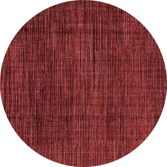 Ahgly Company Machine Washable Indoor Round Abstract Red Modern Area Rugs, 4' Round