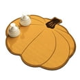 thumbnail image 3 of Moocorvic Dish Mat Drying Kitchen Mat, Pumpkin-Shape Super Absorbent Dish Drying Mat Countertop Cloth Pad Wash-free Heat Insulation Pad for Thanksgiving Decor(Yellow), 3 of 5