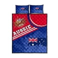 thumbnail image 5 of Juego de Cama Colcha - Aus Bandera y Escudo de Armas Juego de Funda de Colcha Waratah Flores, 5 of 5