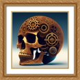 thumbnail image 2 of Stephen Chambers 15x15 Gold Ornate Wood Framed With Double Matting Wall Art Titled - Skull 3, 2 of 6