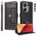 thumbnail image 3 of FOXDOCK Funda tipo Cartera para Xiaomi Redmi Note 14s – Cubierta de Cuero PU con Múltiples Ranuras, Bolsillo para Efectivo y Correa de Muñeca, 3 of 6