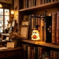 thumbnail image 4 of Vintage Library Lanterns Bookshelf Lamp, Ghost-Themed Decorative Bookend-Style Shelf Light, Warm LED Ambient Lighting, Battery Powered for Home Libraries and Reading Corners, 4 of 7