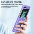 thumbnail image 6 of TECH CIRCLE Galaxy Z Flip 6 Case,Rugged Military Grade Anti-Fall Shockproof Heavy Duty Protective Phone Case with Kickstand Magnetic Ring Stand Full Body Case For Samsung Galaxy Z Flip 6 2024,Purple, 6 of 11