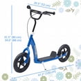thumbnail image 2 of Adjustable Kids Pro Stunt Scooter Children Street Bike Bicycle Ride On with 12” Tire (Blue), 2 of 7
