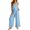 Blue, variant on GEWSEY Women's 2 Piece Outfits Linen Pants Jumpsuit Matching Lounge Set Casual Summer Beach Vacation Trendy Clothes (Blue, L)