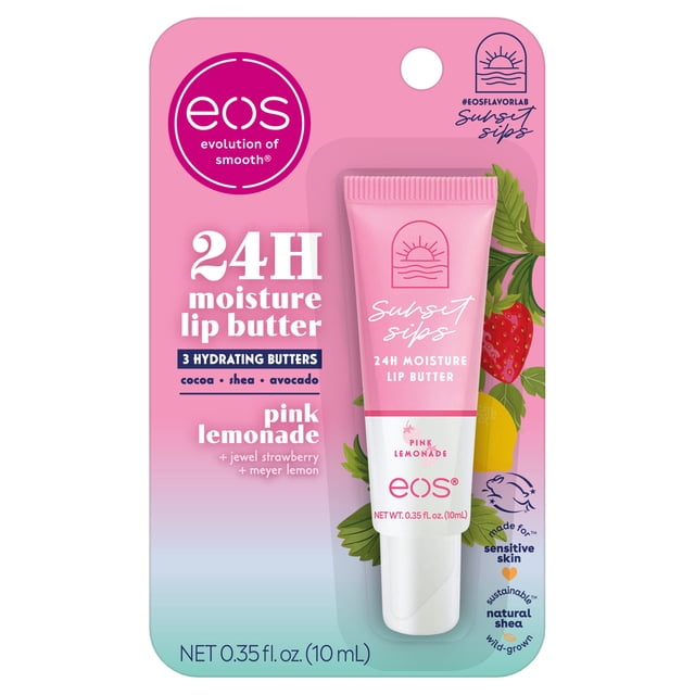 Manteca labial en tubo eos Sunset Sips Pink Lemonade, 10 ml