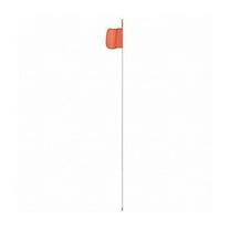Warning Whip with Reflective X Flag, White Whip, Orange Flag, Fiber Glass