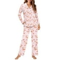thumbnail image 2 of FOR U DESIGNS Heart Pig Pajama Sets for Women 2 Piece Button Down Tops Size 4XL Long Sleeve Button Up Pajamas for Women Jogger Button Front Nightwear with Pockets, 2 of 7
