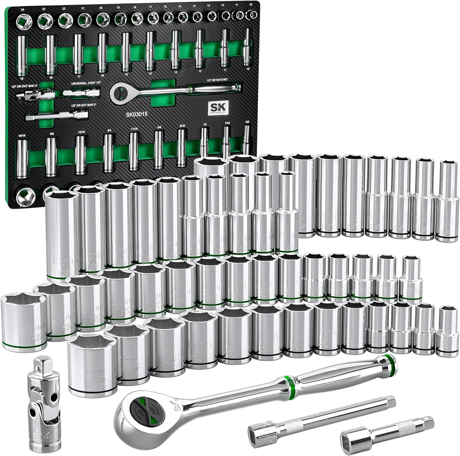 SK 94549 Standard Kit, Fractional Socket Set - 3/8-In. Drive