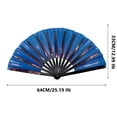 thumbnail image 2 of Ventilador Plegable de 13 Pulgadas Ventilador de Mano Colores Aplaudir Abanicos Bailar Ventilador de Mano Plegable Grande, 2 of 6