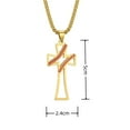 thumbnail image 3 of Baseball Cross Bible Men's Necklace 14K Yellow Gold Round Pendant Player Necklaces Vintage Sport Religious Jewelry Memorial Gift, 3 of 7