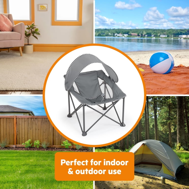 Bright Starts Pop 'N Chill Travel Seat, Grey, Newborn - Walmart.com
