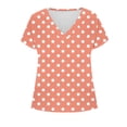 thumbnail image 6 of Vetsdori Women's Summer Casual Graphiced Short Sleeve Comfortable V-Neck Blouse Fashionable And Comfortable Tops, 6 of 6