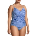 thumbnail image 4 of Simply Fit Womens 1Pc Plus Size Swimsuit With Criss Cross Shirring, 4 of 5