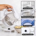 thumbnail image 3 of OVENTE 1.5L Glass Electric Kettle Water Boiler, White KG83W | 1100W Fast Boiling, Borosilicate Glass, BPA-Free, Blue LED, Auto Shut-Off, Boil-Dry Protection, Removable Filter, 360° Base, 3 of 8