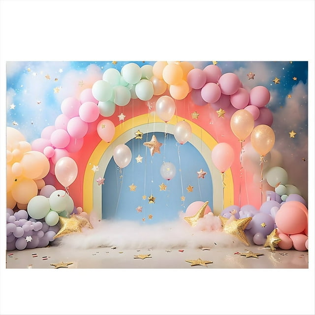 210X150cm Telones de Fondo de Fiesta del Día de San Valentín Europeo Americano Globo Rosas Corazón Rosa Banner Fotografía Telones de Fondo, B
