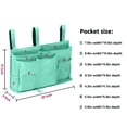 thumbnail image 7 of Gogcaro Bedside Storage Caddy, Bunk Bed Organizer Bed Storage Pocket Bedside Organizer Hanging Bed Storage Caddy for College Dorm Room, Hospital Bed Rails, Baby Bed, Camp (Green), 7 of 7