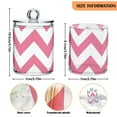 thumbnail image 3 of Pinkish V Lines Translucent Plastic Cans Storage Canisters with Lid Set of 2, 3 of 7