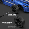 thumbnail image 6 of 1/16 Scale RC Drift Car with Lights, 4WD Full Proportional Remote Control Racing Car Model, RTR Electric Drift Vehicle with Roadblocks & Spare Tires, 6 of 9