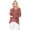 Brick, variant on Women's Long-Sleeve V-Neck Casual Knit Top Sweatshirt Pullover Sweater MK3392-BLUSH-M
