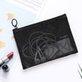 thumbnail image 6 of Modern Simple Travel Cosmetics Storage Bag Black Mesh Cosmetic Bag Storage Bag Washing Bag 3-piece, 6 of 8