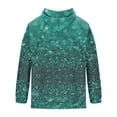 thumbnail image 3 of Men’s Hooded Sweatshirt Long Sleeve Pullover with Adjustable Drawstring and Abstract Glitter Pattern for Casual Wear Cyan L, 3 of 4