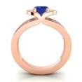 thumbnail image 4 of 2.35 Ct Oval Cut Blue Sapphire Gemstone Latest Bridal Ring for Women Solid 14K Rose Gold Size 6.5 by Diamond-Capitals, 4 of 8