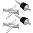 thumbnail image 2 of Tapón de botella de champán de metal con forma de avión para bar, 2 of 5