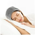 thumbnail image 3 of EXHUMKY Grey Satin Night Sleeping Hat for Adult Hair and Comfort, Cap 1 Pc, 3 of 6