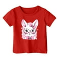 thumbnail image 4 of Toddler Boy Girl Easter Shirt Bunny Cute Funny Rabbit Graphic Tshirts Easter Shirt Kids T-Shirt Size 3T, 4 of 5