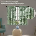 thumbnail image 6 of Olive Green Kitchen Curtains 36 Inch Length Modern Window Curtains Over Sink Set of 2, White Kitchen Doodle Short Tier Curtain for Kitchen, Abstract Art Small Kitchen Decor, 6 of 6