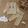 thumbnail image 2 of Durtebeua Outfits For Toddler Girls Long Sleeve Letter Prints Sweatshirt Tops Pants Clothes Set 2-3 Years, 2 of 6