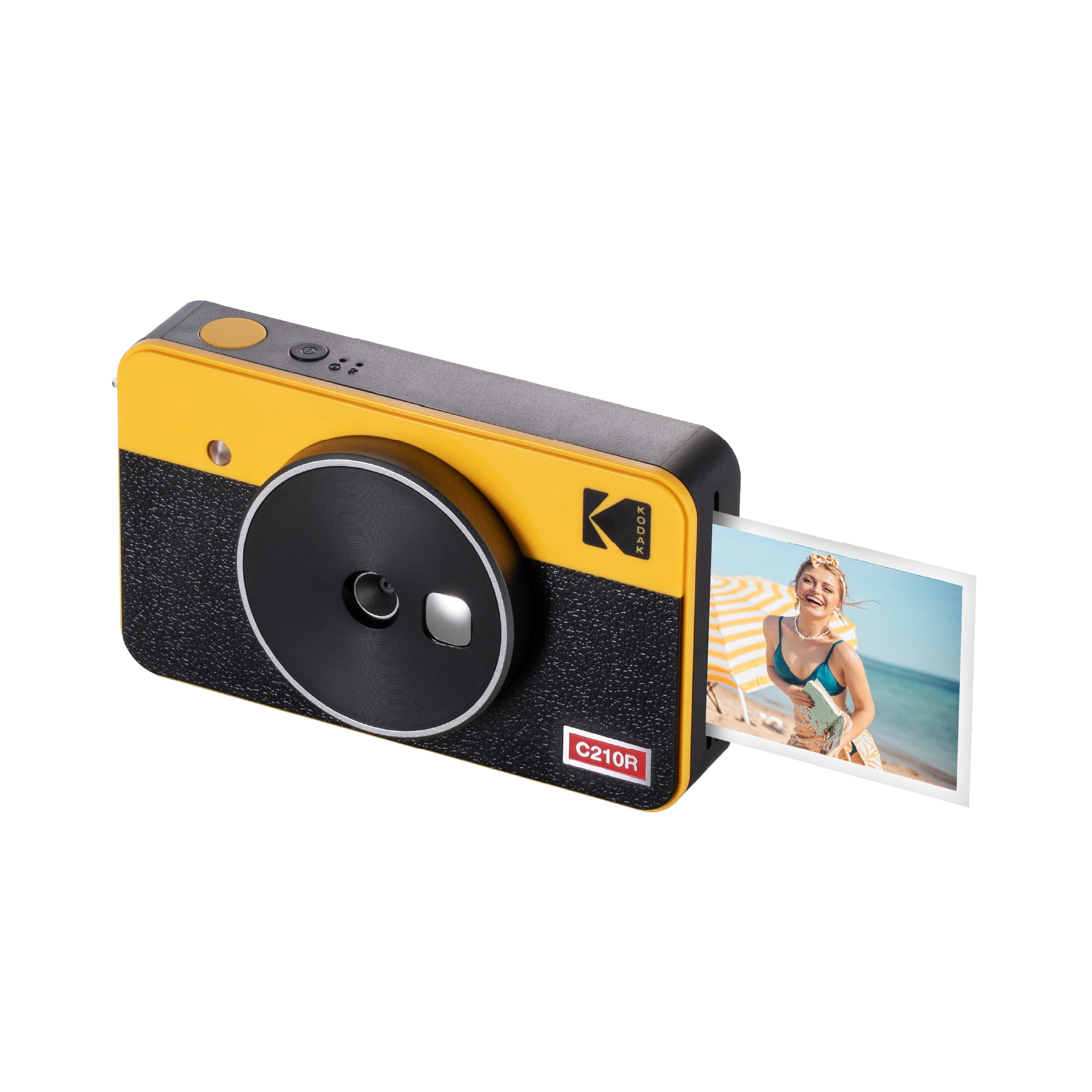 KODAK Mini Shot 2 Retro 4PASS 2-in-1 Instant Camera and Photo Printer  (2.1x3.4 inches) + 8 Sheets, Yellow