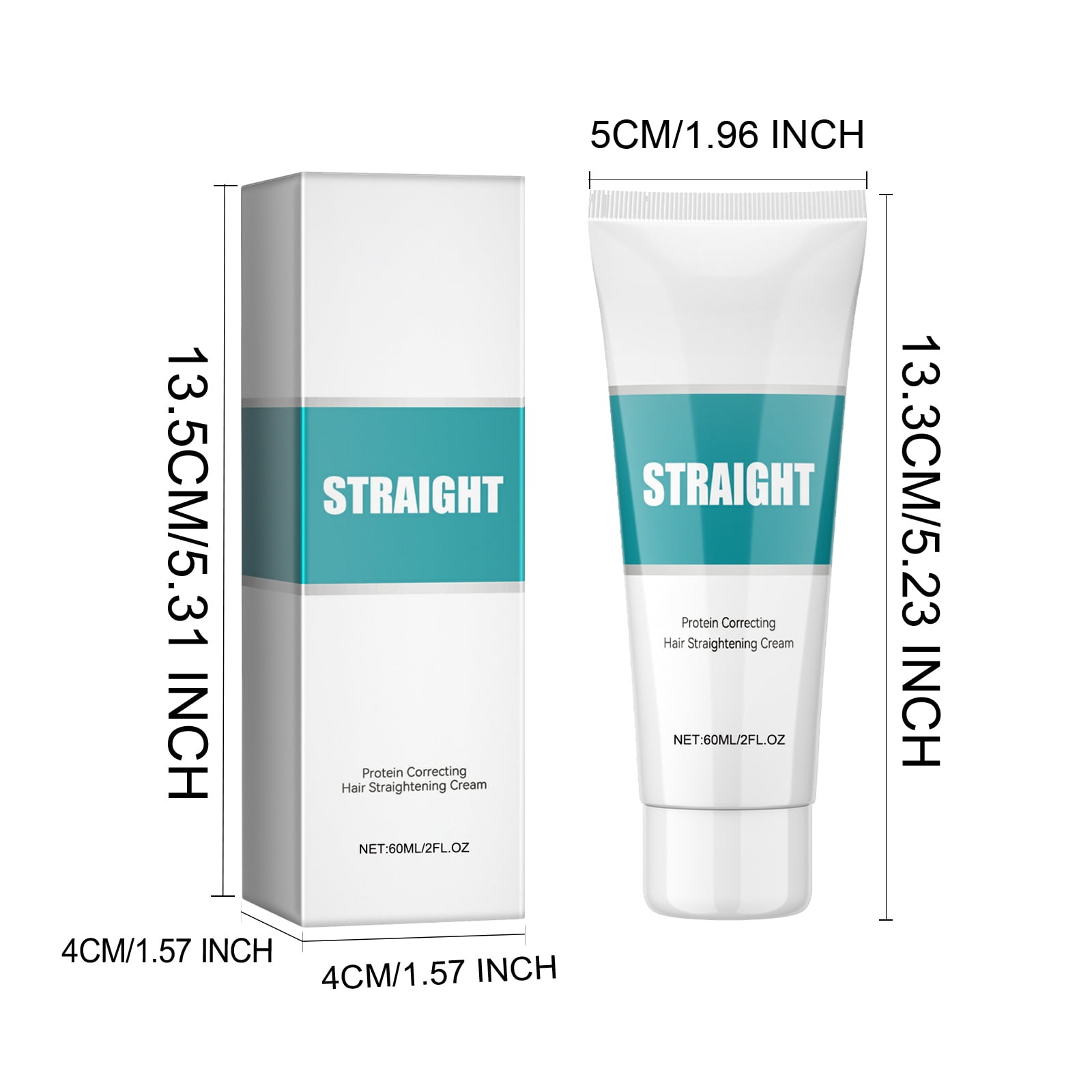 Alvantor Protein Hair Correction Straightening Cream - Smoothing Frizz Repair Treatment, 2fl.oz