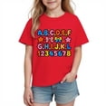 thumbnail image 1 of Odeerbi Niños Niñas Camiseta de Algodón Manga Corta Casual Cuello Redondo Linda Camisetas Impresas, 1 of 9