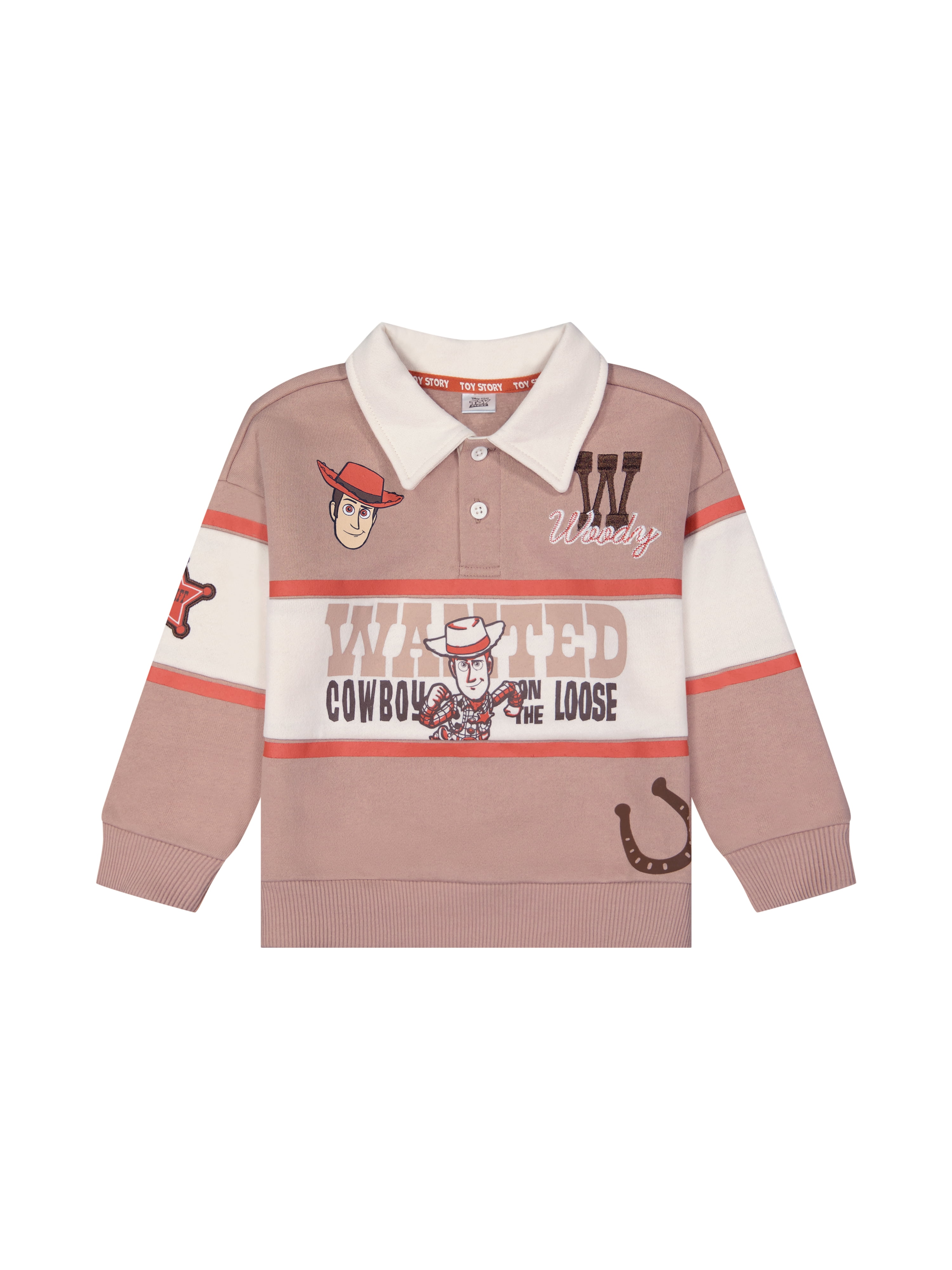 Toy Story Toddler Boy Long Sleeve Rugby Shirt, Sizes 12M-5T