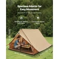 thumbnail image 2 of 2-Person Hot Tent with Stove Jack - Waterproof Winter Cabin Tent Shelters, 4 Season Design with Fireproof Ground Mat and Poles for Outdoor Camping Activities, 2 of 7