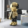 thumbnail image 3 of Astronaut Statue Collectible Decorative Miniatures Crafts Figurine Gift Toys Spaceman Art for Desktop Decoration Shelf Birthday Gifts Office , Gold, 3 of 8