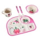 thumbnail image 1 of Dibujos Animados Para Niños Alimentación De Alimentos Bandejas Divididas Placas Tazón Cubiertos Kits Pink Castle Macarena Plato de cena dividido para niños, 1 of 5
