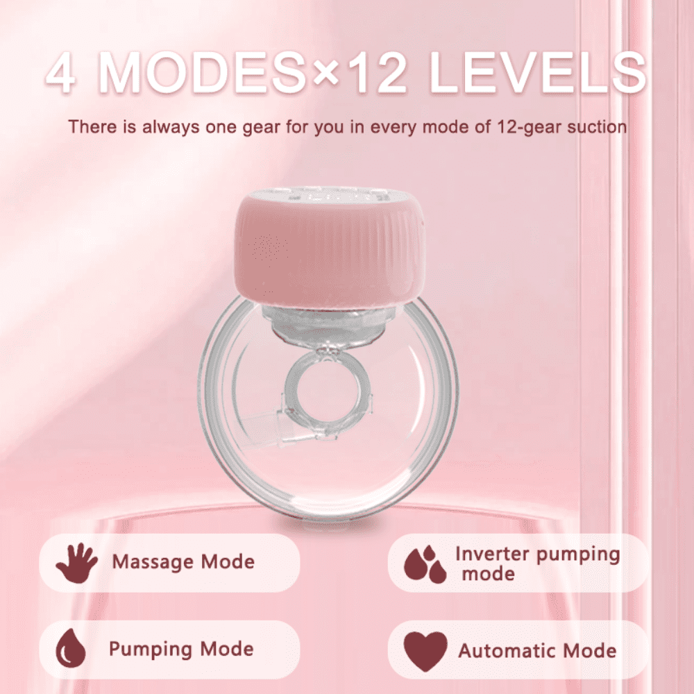 Portable Breast Pump - Ultra Quiet, 4 Modes, Anti-Backflow, Long-Lasting Battery, Hospital-Grade Efficiency