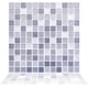 thumbnail image 1 of 5 piezas de pegatinas de mosaico 3D autoadhesivas para pared, despegables y adhesivas, cuadradas y grises, para salpicadero, de vinilo., 1 of 7
