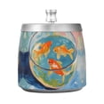 thumbnail image 7 of Yayeee Ashtray with Lid for Cigarette Smokeless Stainless Steel Home Ash Holder, Art Goldfish, 7 of 7