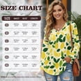 thumbnail image 7 of DISNIMO Lemon Printed Hoodies for Women Long Sleeve Sweatshirts Waffle Pullover Tops V Neck Shirts for Fall Winter, 2XL, 7 of 7