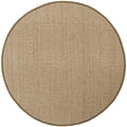 thumbnail image 3 of SAFAVIEH Natural Fiber Arbor Bordered Area Rug, Natural/Olive, 6' x 6' Round - Coastal Design, Natural & Olive, Seagrass, Ideal for Entryway, Kitchen, Living Room, Office, 3 of 11