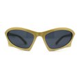 thumbnail image 2 of Trendy Iconic 90s Wrap Around Sport Plastic Sunglasses Gold Black, 2 of 4